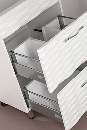 Style Line Мебель для ванной Ассоль 60 Люкс техно платина Plus	 – фотография-8