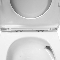 Azario Унитаз-моноблок Vally AZ-80687 безободковый с бачком с сиденьем микролифт белый – фотография-13