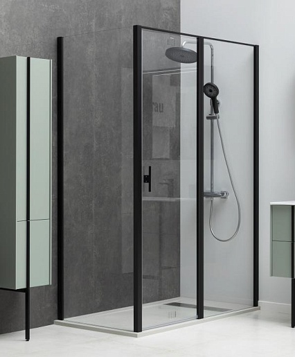 Allen Brau Душевой уголок Priority 140x90 3.31036.BBA/3.31045.BBA чёрный браш – фотография-2