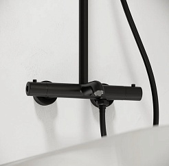 Sancos Душевая система Game с изливом и термостатом черный матовый SC3001LMB – фотография-5