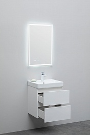 Aquanet Мебель для ванной Вега 50 подвесная белая глянцевая – фотография-5