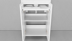 Velvex Тумба с раковиной Klaufs 50 напольная белая – фотография-2