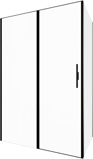 Allen Brau Душевой уголок Priority 140x90 3.31012.BBA/3.31018.BBA чёрный браш – фото-1