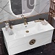 Opadiris Мебель для ванной Ибица 120 с овальным зеркалом подвесная белая/золото – фотография-19