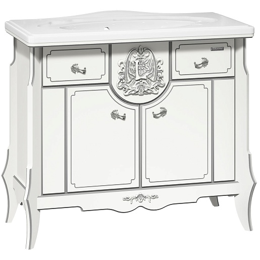  Тумба с раковиной Luise белая – фото-1