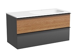 Sancos Тумба под раковину Delta 100 R дуб красный/графит – фотография-1