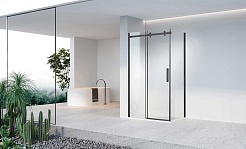Vincea Душевой уголок Como-N 140x80 VSR-4CN8014CLB профиль черный стекло прозрачное – фотография-4