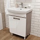 Onika Мебель для ванной Харпер 55.10 белая глянцевая/мешковина – фотография-21