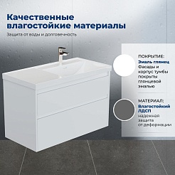 Aquanet Мебель для ванной Nova Lite 2.0 90 R подвесная белая глянцевая – фотография-21