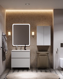 Aquanet Тумба с раковиной Вега 80 Flat белая – фотография-16