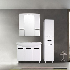 ASB-Mebel Зеркальный шкаф Мессина 100 белый – фотография-5