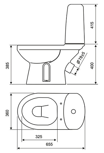 Оскольская керамика Унитаз-компакт Эльдорадо – фотография-6