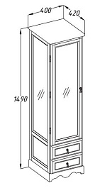 Opadiris Шкаф-пенал для ванной Клио 40 L беленый бук – фотография-2