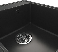 Teymi Мойка кухонная Helmi Smart 42 кварцевая черная матовая – фотография-4