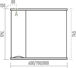Misty Мебель для ванной Атлантик 60 L 2 ящика белая – фотография-12