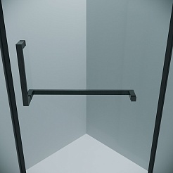 Grossman  Душевой уголок Pragma 100x100x195 профиль графит сатин стекло прозрачное – фотография-8