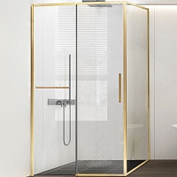 Vincea Душевой уголок Slim Soft 120x80 VSR-1SS8012CLG профиль брашированное золото стекло прозрачное