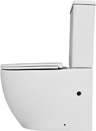 Azario Унитаз-компакт Blanco AZ-T003B-R безободковый с бачком с сиденьем микролифт белый – фотография-6