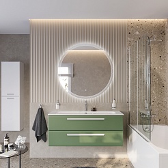 BelBagno Мебель для ванной Eco Cer-N 120 фисташковый софт CZR-8073-120 ручки сатин – фотография-2