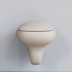 Ambassador Сиденье для унитаза Diamond бежевое матовое – фотография-6