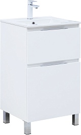 Aquanet Мебель для ванной Алвита New 50 Flat белая матовая – фотография-5