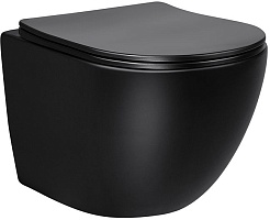 Vincea Унитаз подвесной Globo VT1-14SMB безободковый черный матовый – фотография-1