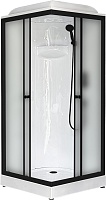Royal Bath Душевая кабина HP RB 80HP1-M-BL 80x80 стекло матовое профиль черный матовый