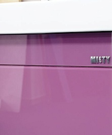 Misty Тумба с раковиной Джулия QVATRO 90 подвесная конус сиреневая – фотография-3