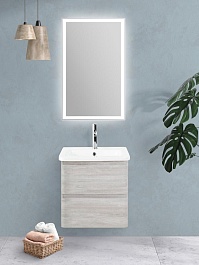 BelBagno Тумба под раковину Albano-Cer 60 подвесная Rovere Vintage Bianco – фотография-7