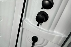 Royal Bath Душевая кабина Practic RB 90HK1-T-BL 90x90 стекло прозрачное профиль черный матовый – фотография-9