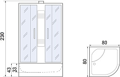 Мономах Душевая кабина 80x80 XL Б/К 80/43 С МЗ – фотография-13