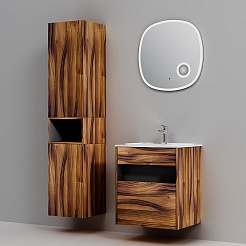 Am.Pm Тумба под раковину Func 60 подвесная темное дерево – фотография-5