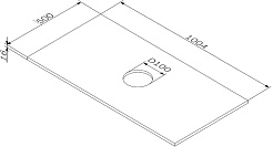 Am.Pm Столешница Func 100x50 темное дерево – фотография-3