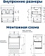 Aquanet Тумба под раковину Слим 60 подвесная белый сатин – картинка-22