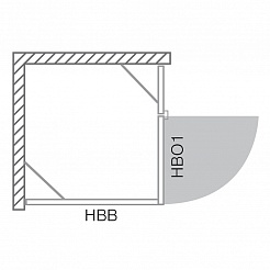 Roltechnik Душевая дверь HBO1/900 распашная – фотография-5