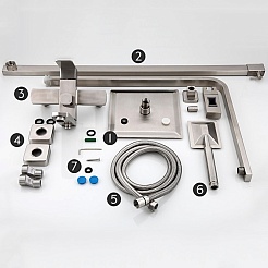 Frap Душевая стойка F2421 сатин – фотография-4