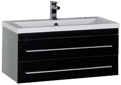 Aquanet Тумба под раковину Верона 90 черная – фотография-1