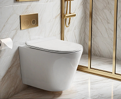 Ceruttispa Унитаз подвесной Faro Aria Tornado CT10833 белый – фотография-2