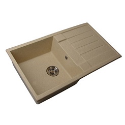 Акватон Мойка "ВЕРОНА" одинарная с крылом, темно-бежевая – фотография-1
