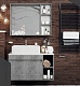 Onika Мебель для ванной Нейт 90 бетон чикаго, серая столешница – картинка-10