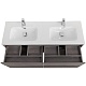BelBagno Тумба с раковиной Kraft 120 подвесная 4 ящика Cemento Grigio двойная раковина – картинка-27