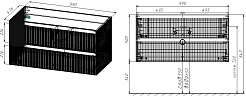 Vincea Тумба с раковиной Welle 100 подвесная бежевая матовая софт-тач – фотография-10