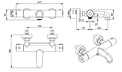 Aquatek Смеситель для ванны с душем Вега AQ1043CR хром – фотография-3