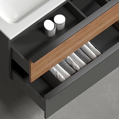 Sancos Мебель для ванной Delta 120 дуб красный/графит – фотография-5