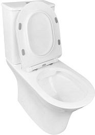 Azario Унитаз-компакт Fretta Round AZ-7121 безободковый с бачком с сиденьем микролифт белый – фотография-8