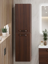 BelBagno Шкаф подвесной Due 40/150 noce ручки Матовый атласный никель – фотография-7