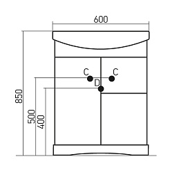 Mixline Тумба с раковиной Рандеву 60 – фотография-3