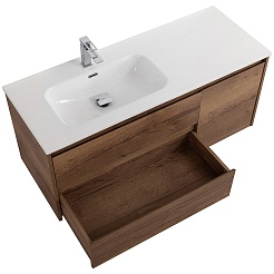 BelBagno Тумба с раковиной Kraft 100 L подвесная Rovere Tabacco – фотография-3
