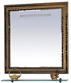 Misty Зеркало для ванной Fresko 90 черное краколет – фотография-1