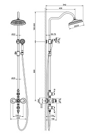 Aquatek Душевая система Классик AQ2563CR с термостатом, хром – фотография-6